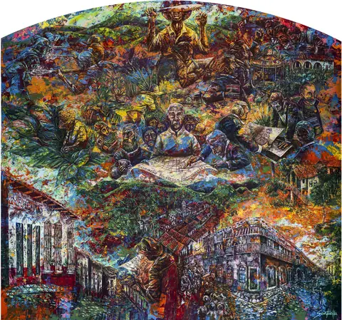Mural 7: De Villa a Ciudad, Entre Despojos y Recuperación Parcial de la Tierra